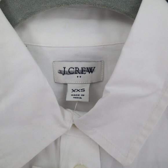 J. Crew Relaxed Button-Up Shirt Women XXS White Career Polished Professional NWT - Picture 3 of 16